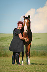 woman and Shagya Arabian Horse