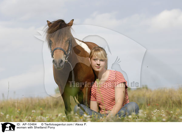 woman with Shetland Pony / AP-10464