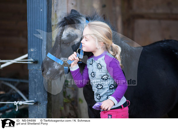 girl and Shetland Pony / NS-04698