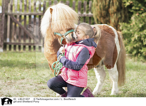 girl and Shetland Pony / LIB-01307
