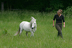woman with pony