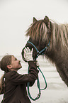 girl and Shetland Pony