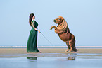 woman and Shetland Pony
