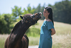 woman with Shetland Pony