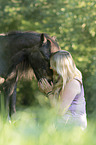 woman and Shetland Pony