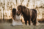 woman and Shetland Pony