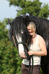 woman with Shire Horse
