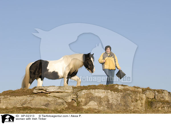 Frau mit Irish Tinker / woman with Irish Tinker / AP-02313