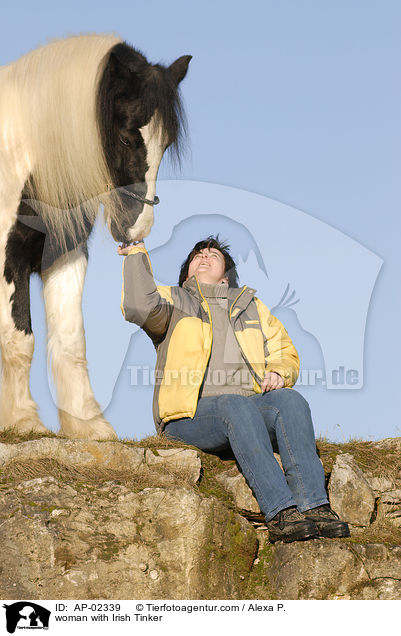 Frau mit Irish Tinker / woman with Irish Tinker / AP-02339