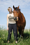 young woman with Trakehner