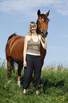 young woman with Trakehner
