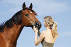 young woman with Trakehner