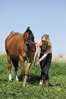 young woman with Trakehner