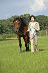 woman with Trakehner