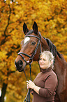 woman with Trakehner