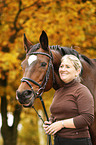 woman with Trakehner