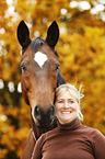woman with Trakehner
