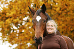 woman with Trakehner
