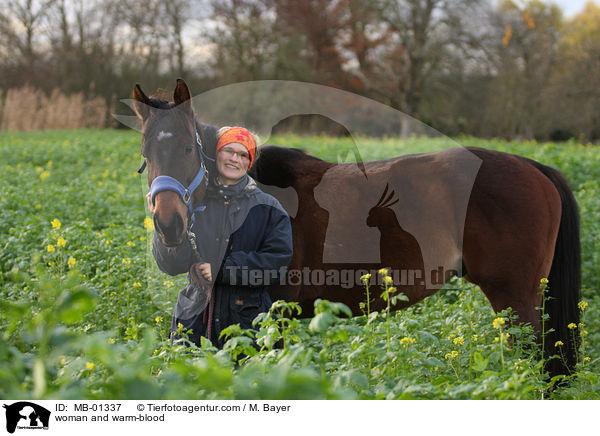 Frau mit Warmblut / woman and warm-blood / MB-01337