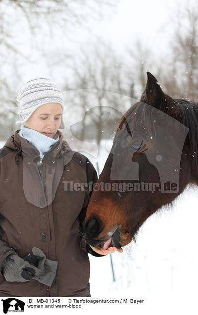 Frau mit Warmblut / woman and warm-blood / MB-01345