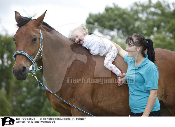 Frau, Kind und Warmblut / woman, child and warmblood / RR-53525