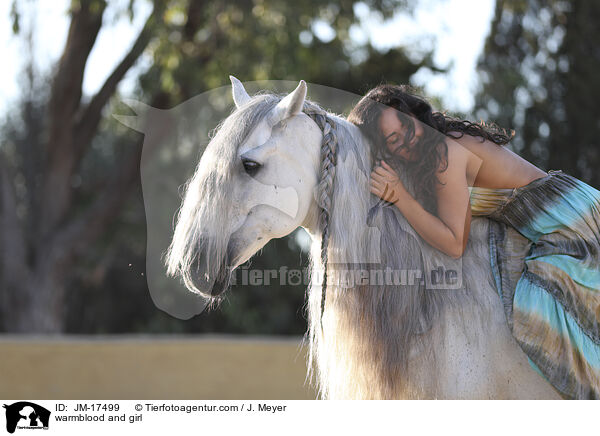 Warmblut und Mdchen / warmblood and girl / JM-17499