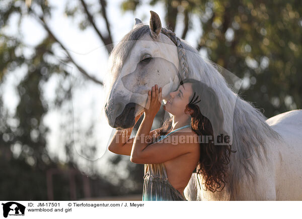 Warmblut und Mdchen / warmblood and girl / JM-17501