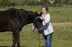 young woman with horse
