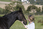 young woman with horse