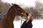 woman and warmblood