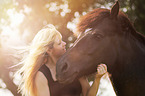 woman and warmblood