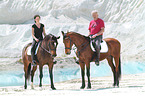 riders with horses