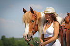 woman and warmblood