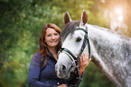 woman and warmblood
