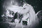 woman and Pegasus