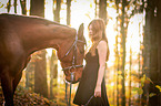 woman and warmblood