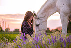 woman and warmblood