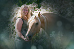 woman and warmblood