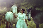 woman and warmbloods