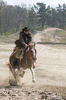 woman rides Horse