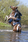woman rides Horse