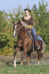 woman rides Horse