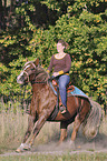 woman rides Horse