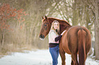 young woman with horse