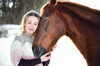 young woman with horse
