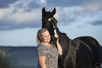 woman and warmblood