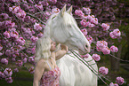 woman and warmblood