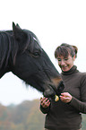 young woman with Welsh Cob