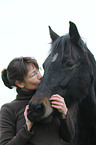 young woman with Welsh Cob