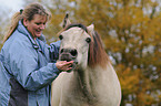 young woman with Welsh Cob